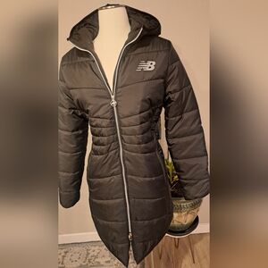 New Balance Women's Charcoal Puffer Jacket Sz M NWT